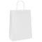 Papieren kraftzakken 50 st met hengsels 26x12x35 cm wit