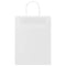 Papieren kraftzakken 50 st met hengsels 26x12x35 cm wit