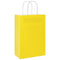 Papieren kraftzakken 50 st met hengsels 21x11x31 cm geel