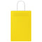 Papieren kraftzakken 50 st met hengsels 21x11x31 cm geel