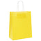 Papieren kraftzakken 50 st met hengsels 18x8x22 cm geel