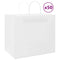 Papieren kraftzakken 50 st met hengsels 32x22x28 cm wit
