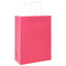 Papieren kraftzakken 50 st met hengsels 26x12x35 cm roze