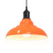 Hanglamp in hoogte verstelbaar E27 31cm metaal glanzend oranje