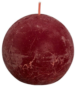 Bolsius - Rustiek Shine bolkaars diameter76mm Velvet Red