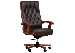 CONSUL bruin leren fauteuil