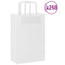 Papieren kraftzakken 250 st met hengsels 21x11x31 cm wit