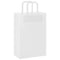 Papieren kraftzakken 250 st met hengsels 21x11x31 cm wit