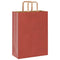Papieren kraftzakken 50 st met hengsels 26x12x35 cm rood