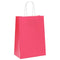 Papieren kraftzakken 50 st met hengsels 15x8x21 cm roze