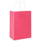 Papieren kraftzakken 50 st met hengsels 15x8x21 cm roze