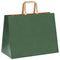 Papieren kraftzakken 50 st met hengsels 32x17x25 cm groen