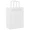 Papieren kraftzakken 250 st met hengsels 21x11x28 cm wit