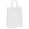 Papieren kraftzakken 250 st met hengsels 21x11x28 cm wit