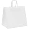 Papieren kraftzakken 50 st met hengsels 32x22x28 cm wit