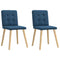 Eetkamerstoelen 2 st stof blauw