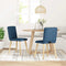 Eetkamerstoelen 2 st stof blauw