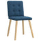 Eetkamerstoelen 2 st stof blauw