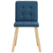 Eetkamerstoelen 2 st stof blauw