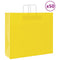 Papieren kraftzakken 50 st met hengsels 54x15x49 cm geel