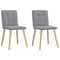 Eetkamerstoelen 2 st stof lichtgrijs