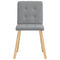 Eetkamerstoelen 2 st stof lichtgrijs