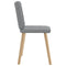 Eetkamerstoelen 2 st stof lichtgrijs