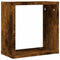 Wandrekken kubus 6 st 30x15x30 cm gerookt eiken