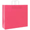 Papieren kraftzakken 50 st met hengsels 54x15x49 cm roze