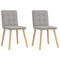 Eetkamerstoelen 2 st stof wolk grijs