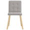 Eetkamerstoelen 2 st stof wolk grijs