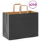 Papieren kraftzakken 250 st met hengsels 32x17x25 cm zwart
