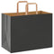 Papieren kraftzakken 250 st met hengsels 32x17x25 cm zwart
