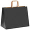 Papieren kraftzakken 250 st met hengsels 32x17x25 cm zwart