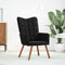 Relaxstoel fluweel zwart