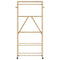 Kledingrek met schappen en wielen 90x40x179,5 cm bamboe