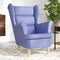 Fauteuil 74x84x100 cm stof jeansblauw