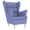 Fauteuil 74x84x100 cm stof jeansblauw