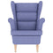 Fauteuil 74x84x100 cm stof jeansblauw