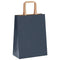 Papieren kraftzakken 50 st met hengsels 21x11x28 cm blauw