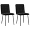 Eetkamerstoelen 2 st fluweel zwart