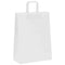 Papieren kraftzakken 250 st met hengsels 26x12x35 cm wit