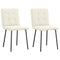 Eetkamerstoelen 2 st fluweel crmekleurig