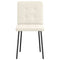 Eetkamerstoelen 2 st fluweel crmekleurig