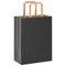 Papieren kraftzakken 250 st met hengsels 21x11x28 cm zwart