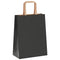 Papieren kraftzakken 250 st met hengsels 21x11x28 cm zwart