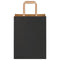 Papieren kraftzakken 250 st met hengsels 21x11x28 cm zwart