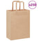 Papieren kraftzakken 250 st met hengsels 21x11x28 cm bruin