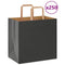 Papieren kraftzakken 250 st met hengsels 26x17x25 cm zwart