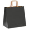 Papieren kraftzakken 250 st met hengsels 26x17x25 cm zwart